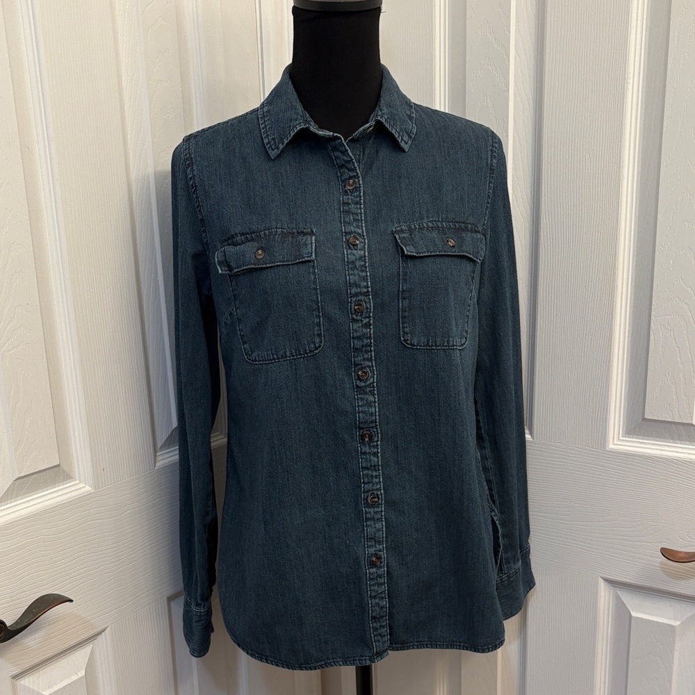 Denim Button-Up Shirt